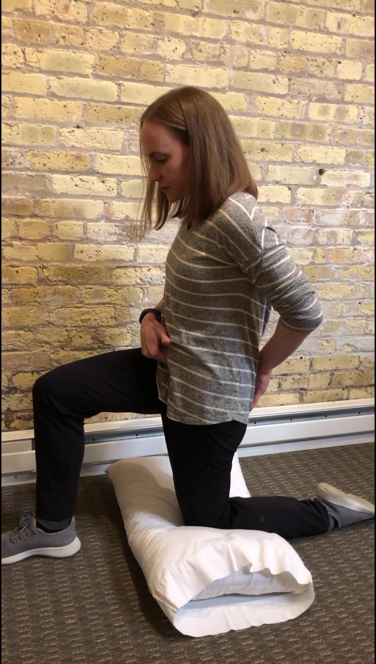 Kneeling hip stretch